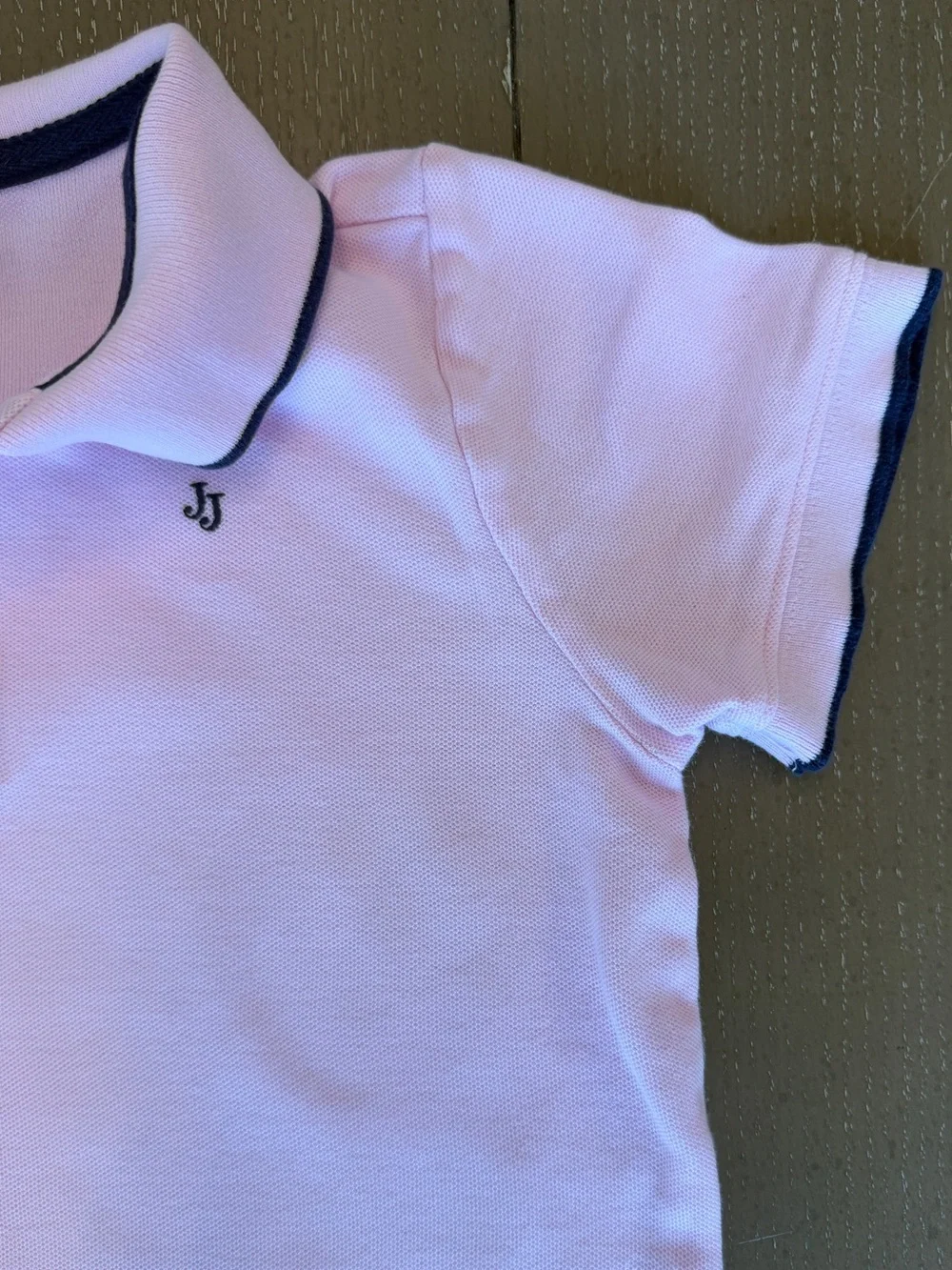 Janie and Jack Boys’ Preppy Short-Sleeve Pink Pique Polo Shirt • Size 6 (S)